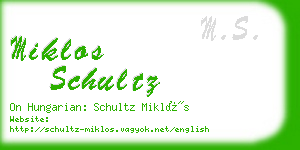 miklos schultz business card
